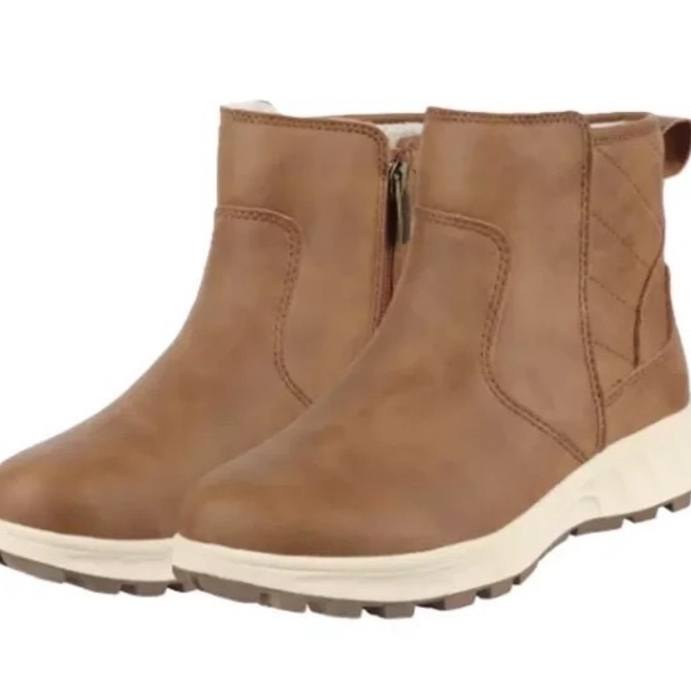 New Khombu Dusk Women's All Weather Memory Foam Water Repellant Boot Lined Brown
